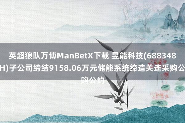 英超狼队万博ManBetX下载 昱能科技(688348.SH)子公司缔结9158.06万元储能系统缔造关连采购公约