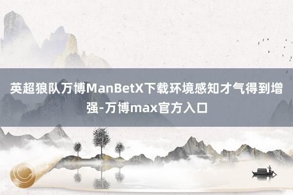 英超狼队万博ManBetX下载环境感知才气得到增强-万博max官方入口