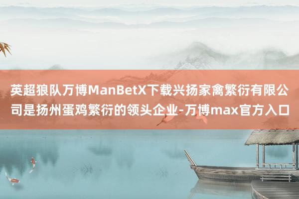 英超狼队万博ManBetX下载兴扬家禽繁衍有限公司是扬州蛋鸡繁衍的领头企业-万博max官方入口